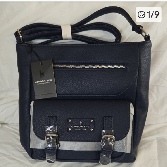 London Fog Navy Crossbody Bag NWT - Picture 10 of 10